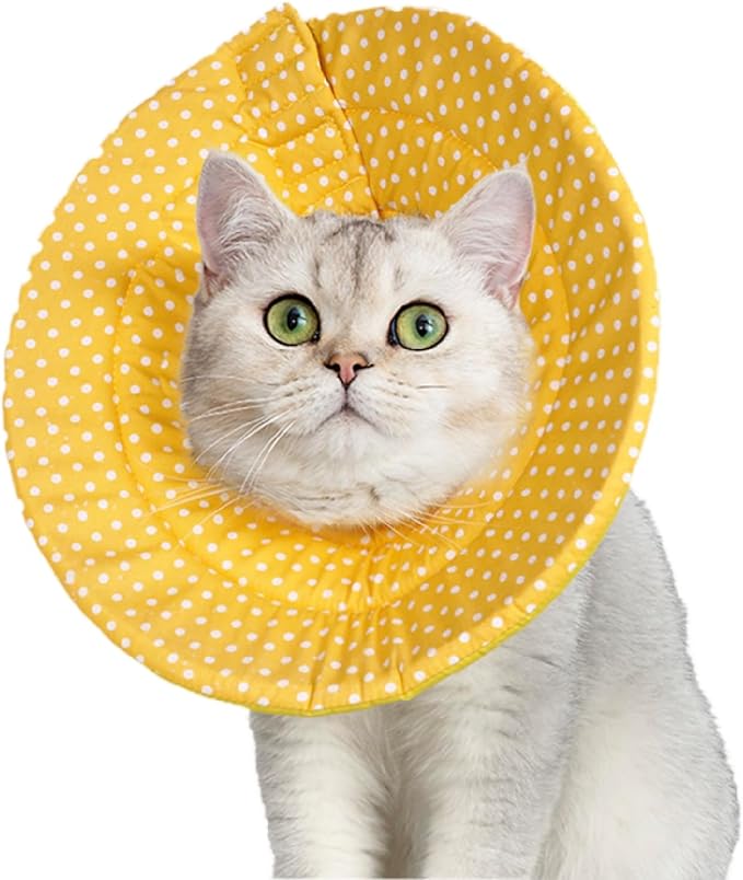 Elizabethan Collar (美/首巻/黄S)-PurrikoPets