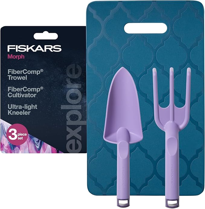 Fiskars Knee Pad, Trowel, and Cultivator Set, Explore Collection-PurrikoPets