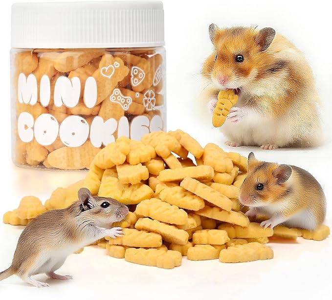 Abizoo Hamster & Gerbil Treats, Crunchy Baked Hamster Snacks with Carrot and Yeast, Natural Training Reward Chew Treats for Small Animals, Supports Digestion and Dental Health-PurrikoPets