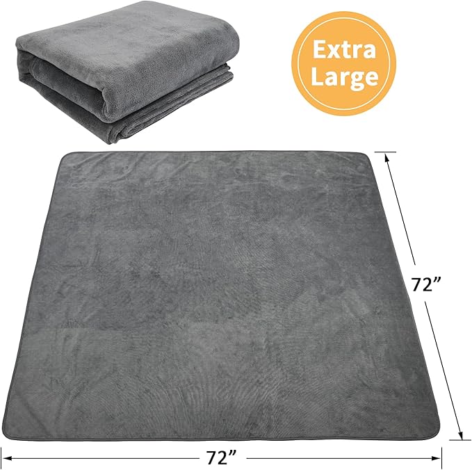 Dog Pee Pad Washable Extra Large, 72x72 Instant Absorb Training Pads, Non-Slip Pet Playpen Mat Waterproof Reusable Floor Mat for Puppy, Senior Dog Whelping Incontinence Housebreaking-PurrikoPets