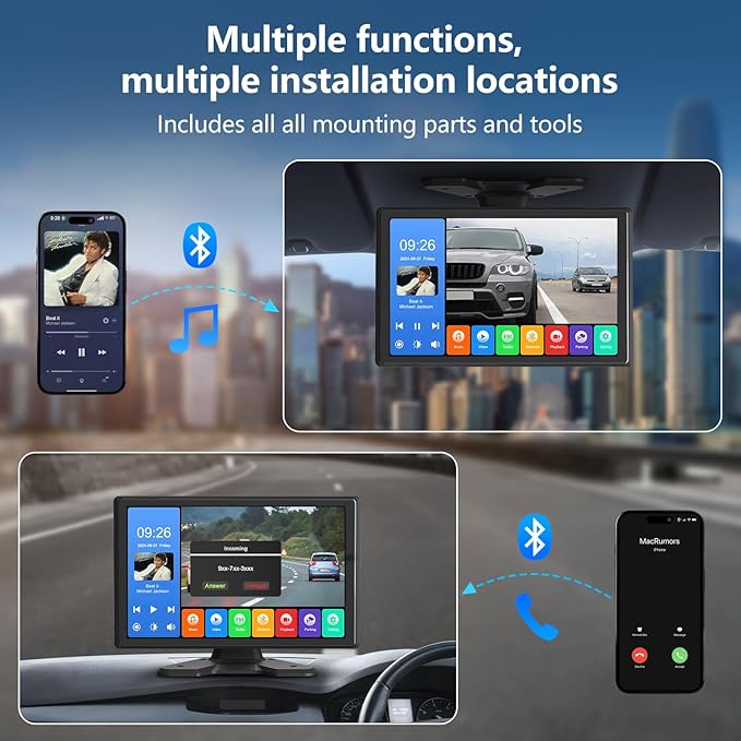 4 Channel Backup Camera System,Touchable 10.26 inch Monitor with DVR Stereo, 64GB Card, IP69 Waterproof, Nightvision 1080P Backup Camera for RV/Truck/Trailer Pickup,Rear Side Front Wired System-PurrikoPets