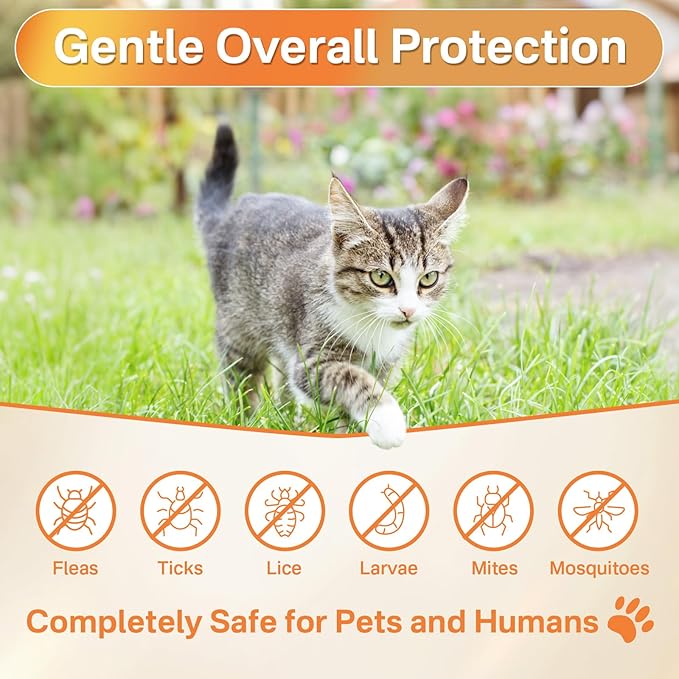 4-in-1 Flea Treatment for Cats Chewable, Natural Cat Flea and Tick Prevention Chewable Supplement for Skin & Coat | Immunity Support | Digestive | Flea & Tick Treatment for All Breeds & Sizes-PurrikoPets