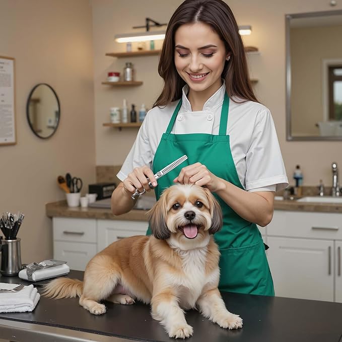 GLADOG 7" Chunkers Dog Grooming Scissors - Premium 9CR Dog Scissors for Grooming with Luxurious Diamond Nut，Ideal Dogs Shears for Reducing Bulk, Dogs Hair Scissor，Cat Scissor-PurrikoPets