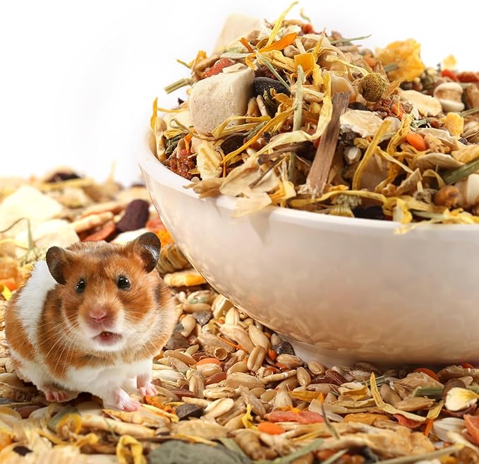 Gourmet Hamster & Gerbil Food, Dry Food for Hamsters-Supports Healthy Digestion and Healthy Teeth Unique Edible Treats for Guinea Pigs, Hamsters, Gerbils-PurrikoPets