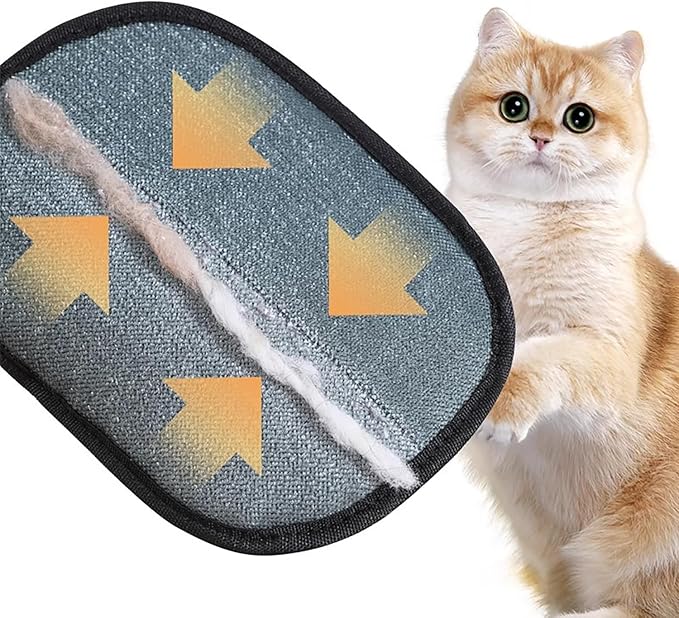 2 Pcs Pet Hair Removal Gloves for Dogs & Cats, Electrostatic Glove for Pet Hair, Cat Grooming Gloves for Hair Removal，Reusable Cat & Dog Hair Remover for Couch, Furniture, Carpet, Curtain-PurrikoPets