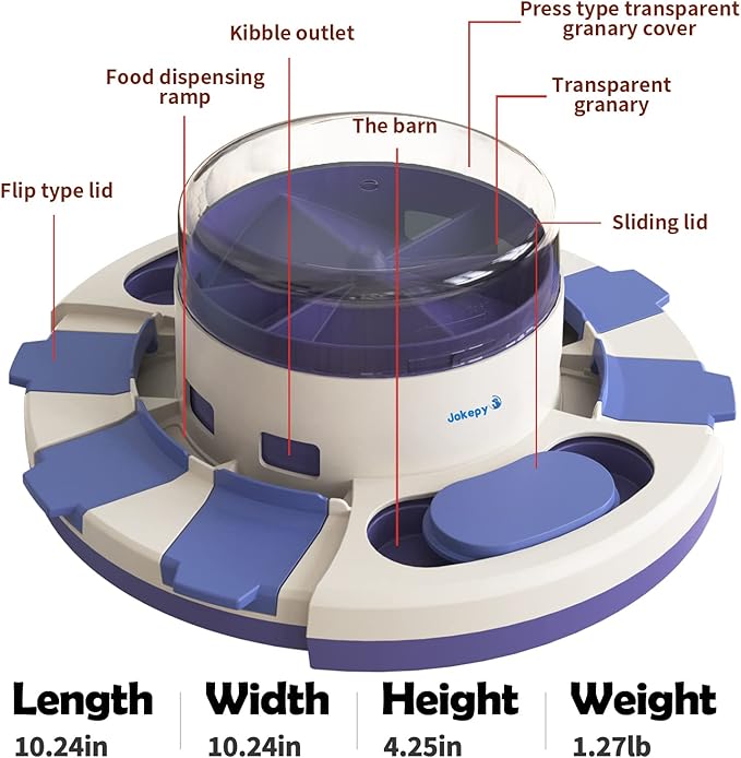 Dog Puzzle Toys for Boredom and Mental Stimulation, Interactive Slow Food Feeder Dispenser, Professional Level 2 in 1 for Large/Medium/Small Dogs-PurrikoPets