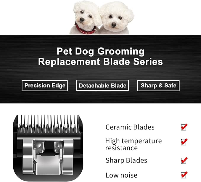 30 Blades Dog Grooming Blades Compatible with Andis/Oster A5/Wahl KM-10 Series Dog Clippers,Detachable Dog Clipper Replacement Blades,Black,(30#/2PCS)-PurrikoPets