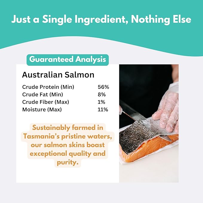 ALFIE'S TREATOS Salmon Skin Treats for Dogs & Cats (10.6 oz, 4x2.65 oz), Bulk Bundle, Air-Dried Fish Skin Dog Treats, Omega-3 Food Topper & Training, Single Ingredient, Freeze-Dried Alternative-PurrikoPets