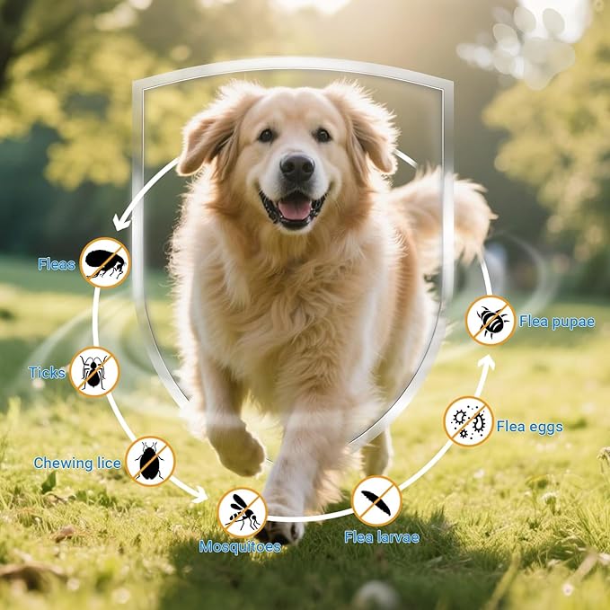 Flea and Tick Prevention for Dogs, 180 Soft Chews Natural Dog Flea and Tick Chewables Oral Flea Supplement for Dogs, Puppy Flea Support - All Breeds & Ages - Chicken Flavor-PurrikoPets