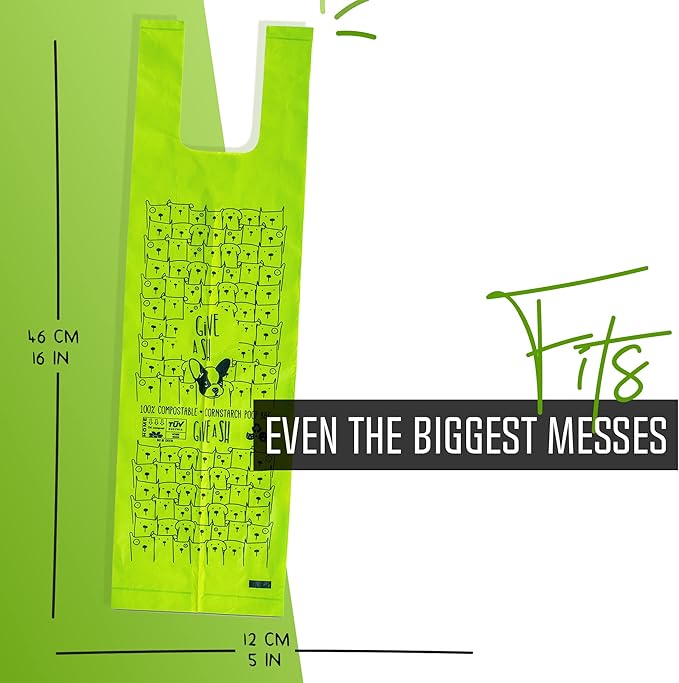 100% Certified Home Compostable Dog Poop Bags with Handles - 10% to Charity - ASTM D6400 & EN 13432 Compliant - 240 x Plant Based X Large Compostable Poop Bags (20 Rolls)-PurrikoPets