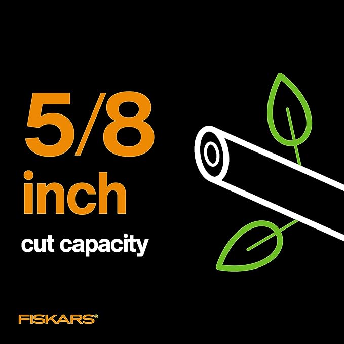 Fiskars Bypass Pruning Shears, 5/8-Inch Cut Capacity SoftGrip Hand Pruner for Small Hands, Blade Stays Sharp Through Heavy Use with Rust Resistant, Low-Friction Coating-PurrikoPets