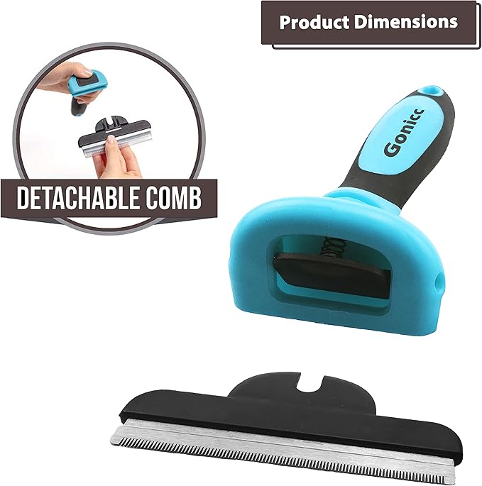 Gonicc PDT- 1001 Professional Pet De Shedding comb Tool Blue-PurrikoPets