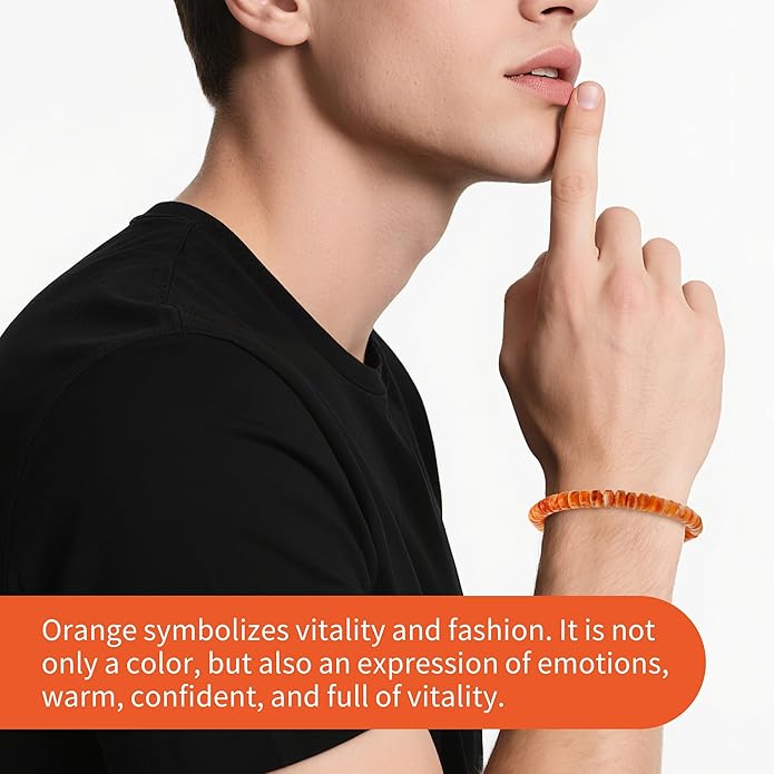 Puka Shell Bracelet Boho Adjustable Orange Beaded Surfer Anklet Handmade Natural Shell Jewelry Unisex Men Women Everyday Versatile Hawaiian Style