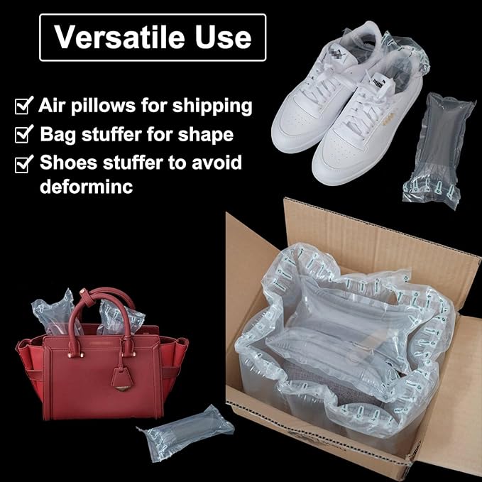 Air Pillows for Shipping with pump 400 Count Inflatable Packaging Air Bags, Alternative to Packing Peanuts, Packing Box filler Purse Stuffers for Shape 3.54" x 7.87"-PurrikoPets