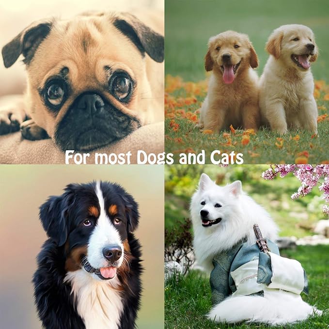 7 Pcs Pet Dog Grooming Comb, Metal Head Comb for Long Hair, Dog Tear Stain Remover Combs, Hair Combs Remover for Dogs Cats, Pet Grooming Tool Removes Crust, Mucus and Stains - 5 Types-PurrikoPets