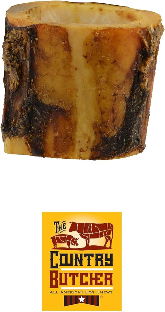 2" Beef Marrow Dog Bones for Aggressive Chewers, Small Breed Dog Treat, Natural, Tough, Chew Toy, Made in The USA, 6 Count-PurrikoPets