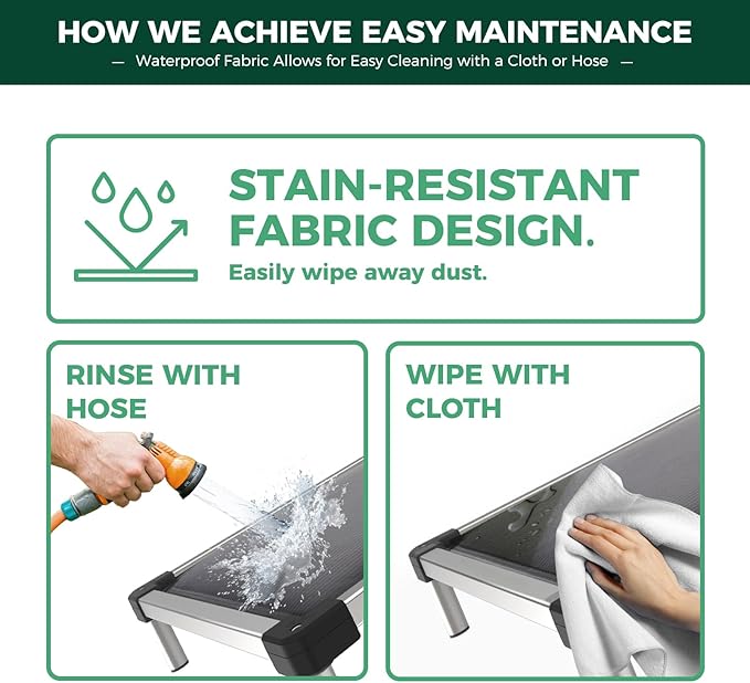 FXW TitanNest Chew-Proof Elevated Dog Bed, Raised Cot for Indoor/Outdoor/Camping Use, Durable & Washable Padded Pet Bed for Extra-Small Dogs, 30.0" L x 22.0" W x 4.5" H, Gray-PurrikoPets