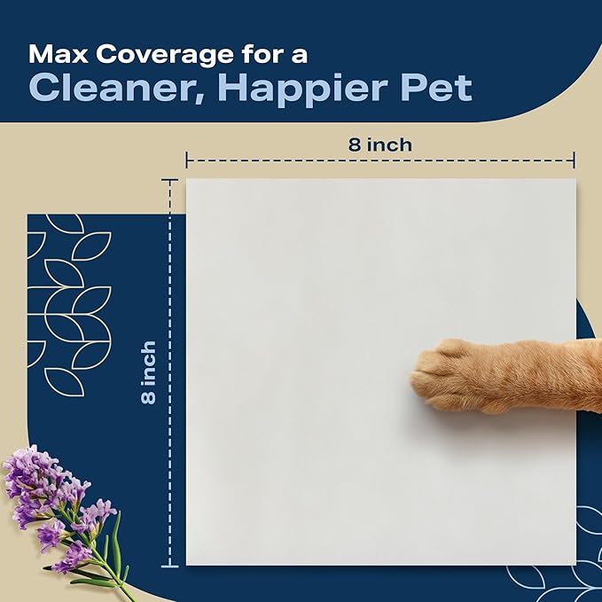 Dog Wipes for Paws and Butt - Plant Based Lavendar Scented (Pack of 400) - Pet Wipes for Dogs and Cats - Deodorizing Non Toxic Dog Wipes, +12 Additional Travel Wipes-PurrikoPets