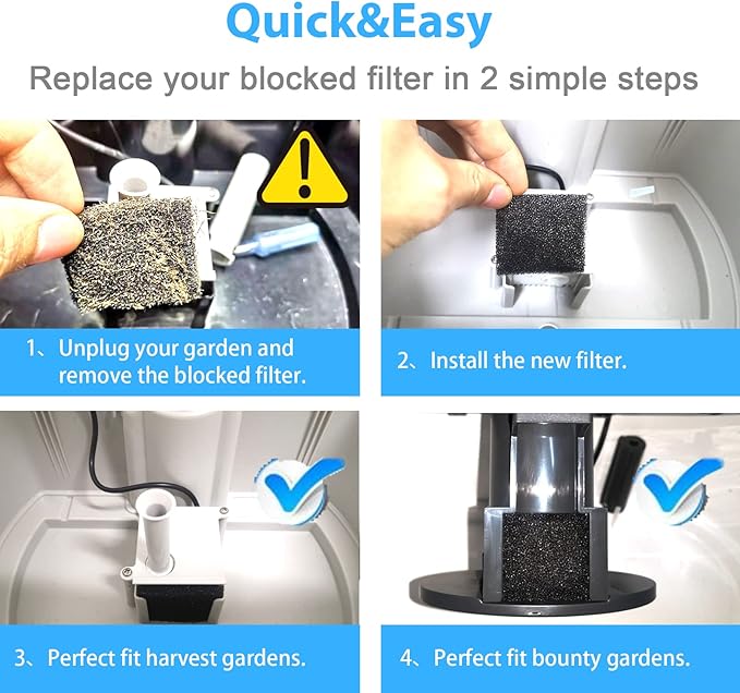 24-Pack Pump Filter Sponge Compatible with AG Garden Harvest, Bounty, Farm, Extra, Ultra All Models, Replacement Pump Filter Accessories-PurrikoPets