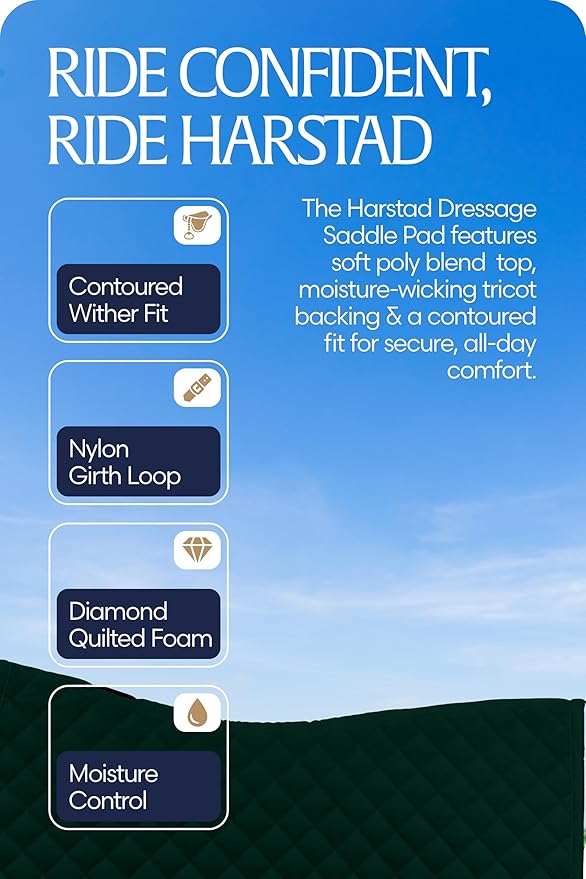 Equinavia Harstad Dressage Saddle Pad | Classic & Durable | Moisture-Wicking Tricot Backing-PurrikoPets