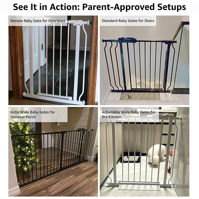 Extra Wide 67-71.5 Inch Baby Gates for Stairs, Doorways - No Drilling, Pressure Mounted Pet Gates for Kids and Dogs-PurrikoPets