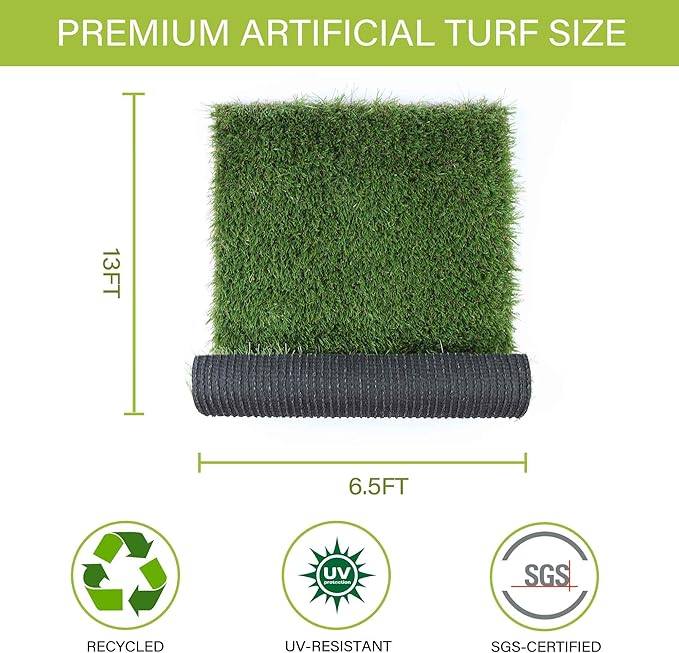 Fake Grass for Dog to Pee on Artificial Grass for Dogs Grass Turf Mats for Puppy Pee Training Dog Pee Pads Extra Large for Dogs 6.5x13FT Dog Supplies Reusable-PurrikoPets