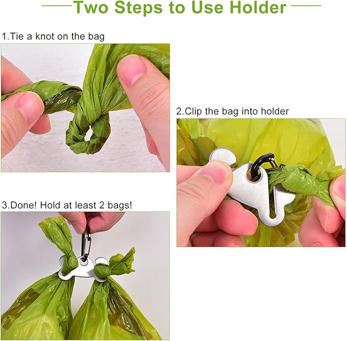 Dog Waste Bag Dispenser Pet Poop Bags Holder for Doggie Waste Bags Dispensers Soft Fabric Zipper Small Doggy Puppy Pouch for Leash Accessory Attachment with Carrier,Blue-PurrikoPets