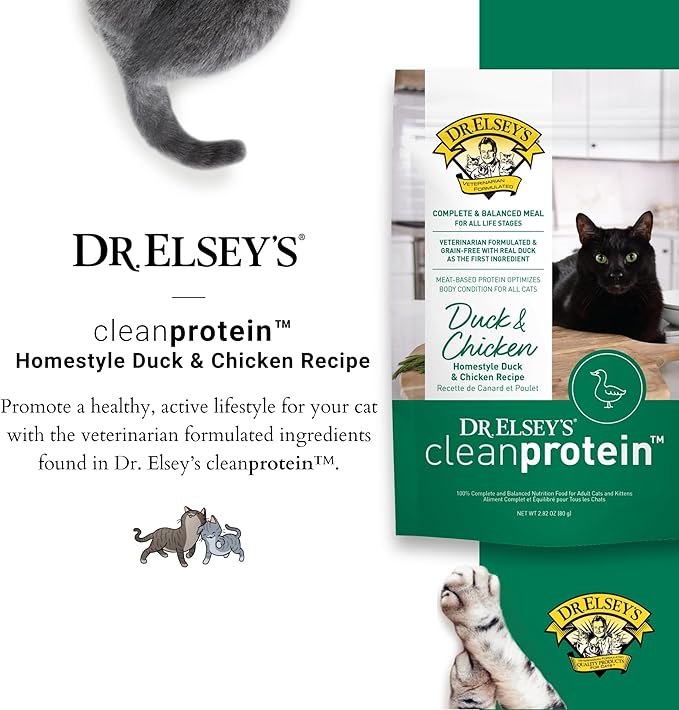 Dr. Elsey's® cleanprotein® Duck & Chicken Homestyle Recipe All-Meat Pouch (Pack of 12)-PurrikoPets