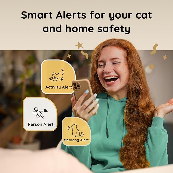 2K Pet Camera Treat Dispenser, AI Photo Album, Dog Camera with 360° Auto Tracking & 5G/2.4G WiFi, 2-Way Talk, Remote Treat Tossing, Motion Alerts for Cats Indoor-PurrikoPets