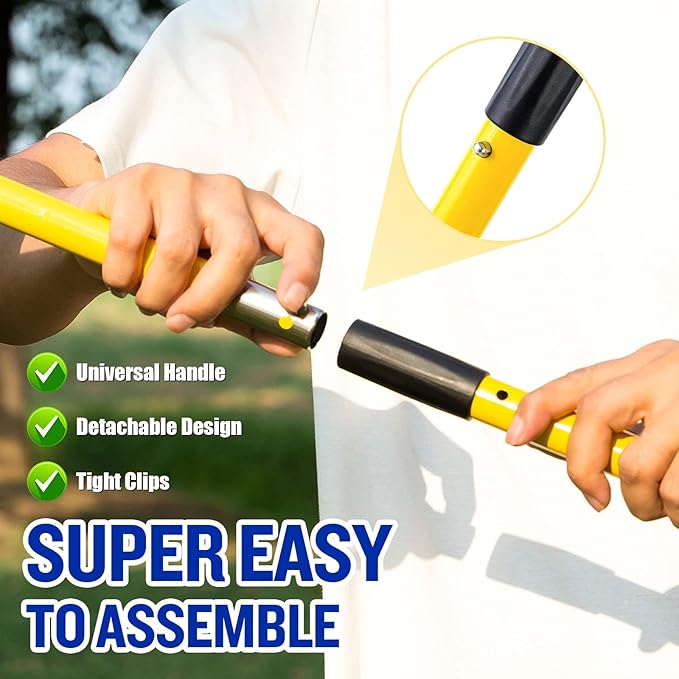 Dog Pooper Scooper,Tray and Spade Set Poop Scooper for Dogs, Adjustable Long Handle Metal Pooper Scooper with Bin for Pet Waste Removal, No Bending Clean Up for Medium and Large Dogs-PurrikoPets