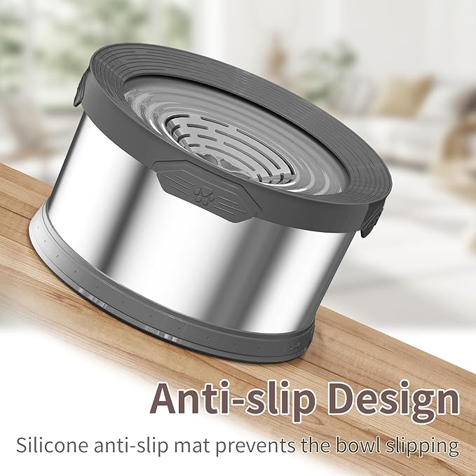 12L Dog Water Bowl No Spill 3.1 Gallon Super Large Capacity Stainless Steel No Splash Dog Bowls Slow Drinking Feeder with Non-Slip Base Pet Water Dispenser for Dogs-PurrikoPets