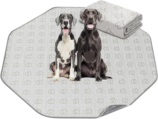 FXW Washable Pee Pads for Dogs, Puppy Pads with Super Absorbent, Specifically Designed for FXW Rollick/Homeplus 32/40/45inch 8 Panels Dog Playpen, 34" Octagon, Khaki, 1 Pack-PurrikoPets