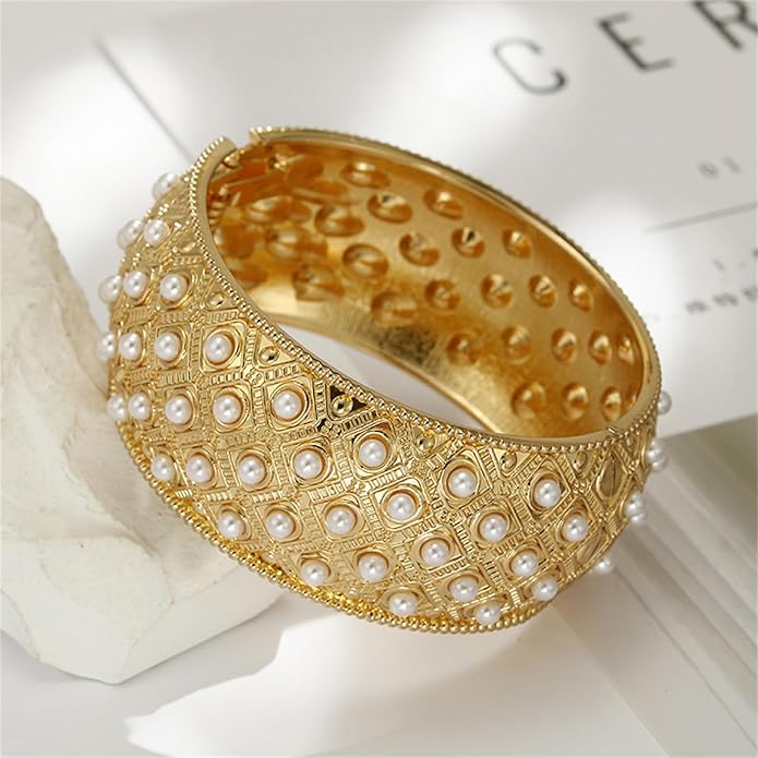 YMBYCM Chunky Bangle Bracelets for Women Trendy Wide Chunky Cuff Bracelets Wrap Bracelet