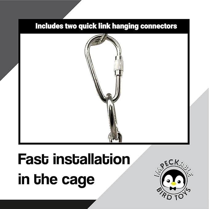 1970 Pk2 Pot and Spoon Delight Features Shiny pots and Spoons with Acrylic Rings and Pacifiers, Handcrafted for African Greys Amazons Macaws-PurrikoPets