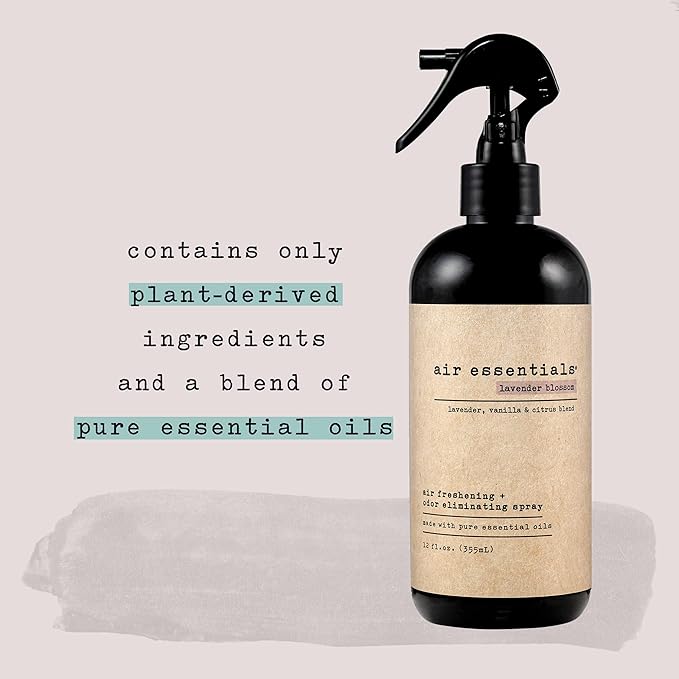Air Essentials Air Freshener & Odor Eliminator Spray - 12 oz, Pack of 2 - Made with Pure Essential Oils - Lavender Blossom Scent-PurrikoPets