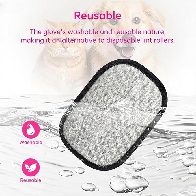 2Pcs Pet Hair Removal Gloves for Dogs and Cats, 2025 Upgraded Electrostatic Magic Hair Remover Glove,Reusable for Couch, Car Seat, Clothing, Carpet, Furniture & Bed Sheets(Brown)-PurrikoPets