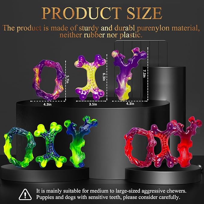 9-Pack Indestructible Dog Toys for Aggressive Chewers, Durable Chew Toys for Large Dogs, Dog Toy for Aggressive Chewer Large Breed, A Super Set for Happiness for All Dogs-PurrikoPets
