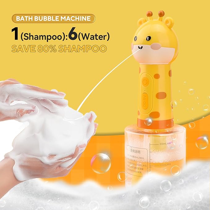 Electric Dog Cleaning Foam Machine with Bath Glove,Automatic Dog Soap Dispenser for Bath, Dog Bath Supplies - Outdoor Dog Shower Attachment for Bathtub for After Walk Pet Wash-PurrikoPets