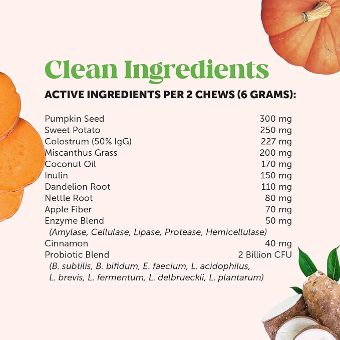 Dog Scoot Stopper - Complete Anal Gland Support with Fiber, Prebiotics & Probiotics - No Scoot for Dogs (90 ct)-PurrikoPets