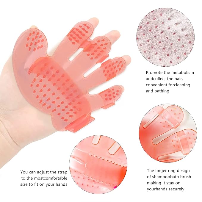 7-Piece Small Pet Grooming Kit: Brush, Nail Clippers, Hair Remover, Shampoo Brush with Hand Strap for Rabbits, Hamsters, Bunnies-PurrikoPets