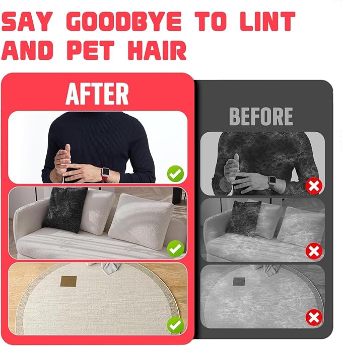 2 Upgraded Thickened Electrostatic Pet Hair Removal Gloves Brush,2025 New Reusable Cat Dog Hair Remover Grooming Gloves,Double Sided Washable Static Animal Fur Removal Tool for Couch,Carpet, Clothes-PurrikoPets