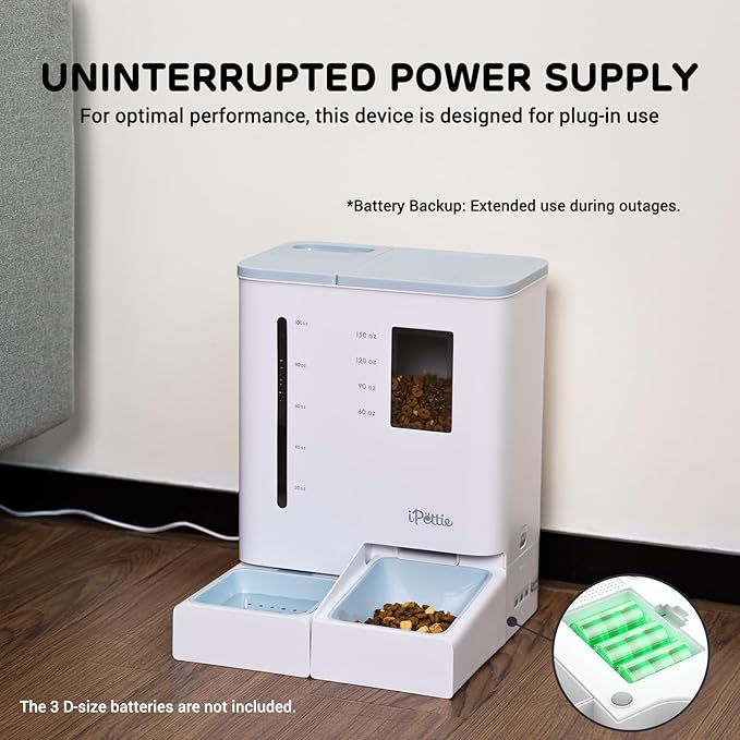 FW54 5G/2.4GHz WiFi Automatic Feeder and Waterer 2-in-1 Set for Pets, 300 oz Large Capacity for 2 Weeks, Perfect for Working Parents-PurrikoPets