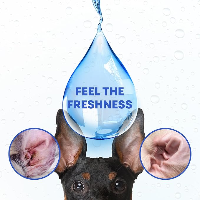 Ear Cleaner Drops & Wash Solution for Cats and Dogs – Gentle Ear Hygiene, Wax Removal & Odor Control for Pets-PurrikoPets