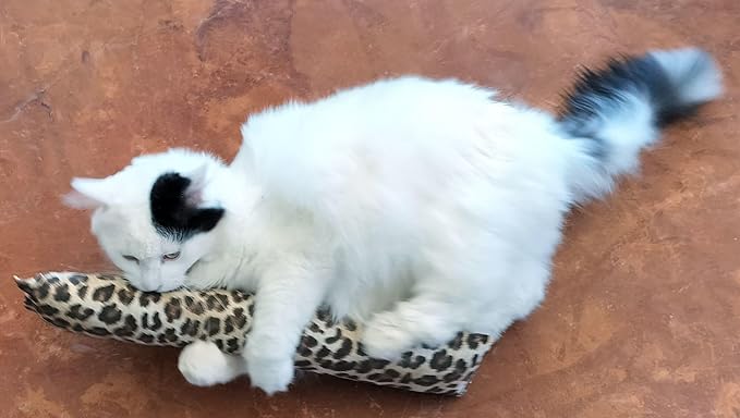 Extra Large 18" Catnip Kicker Toys/Kitty Kick Sticks/Cat-Nip Kick Sticks (Leopard) (Kickers Filled with 1 oz Premium Canadian Catnip)-PurrikoPets