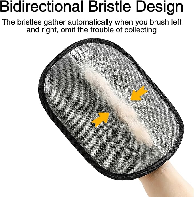 3Pcs Electrostatic Pet Hair Cleaning Gloves, 2025 Pet Hair Remover Glove, Washable Reusable Dogs Cats Hair Gloves for Furniture Bed Sheets Couch Clothes Carpet Car Seat-PurrikoPets