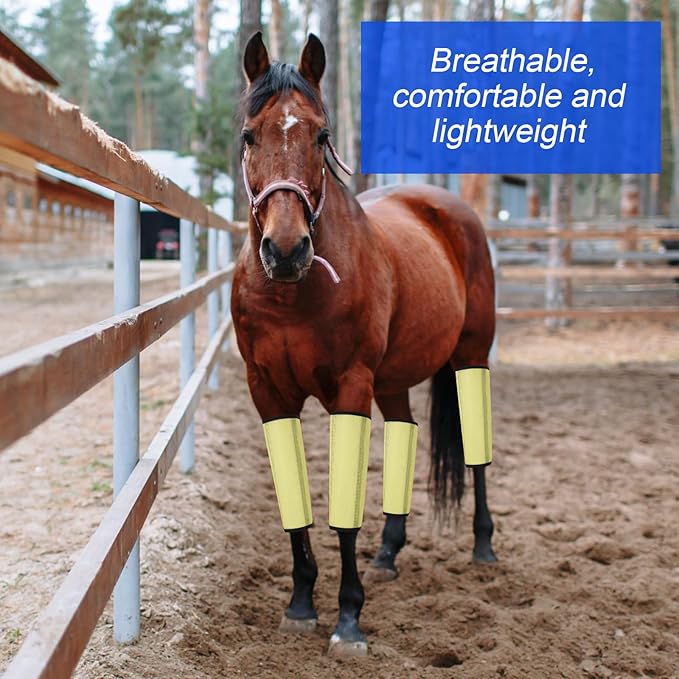 8 Pcs Mesh Fly Boots for Horse Breathable Mesh Horse Boots Protective Horse Leg Wraps Horse Leggings for Preventing Flies and Mosquitoes Bites (Light Pink, Dark Pink)-PurrikoPets