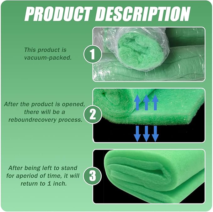 2PC Aquarium Filter Media Floss - 12"x78" (13ft per Roll) Total 12ft - 1" Thick Premium Polyester Filter Pad for Fish Tank - Mechanical Filtration, Crystal Clear Water, Fits Most Filters-PurrikoPets