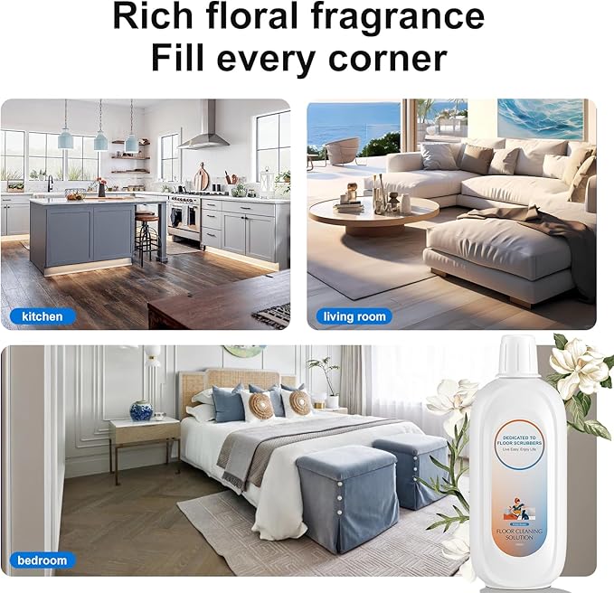 Floor Cleaning Solution Compatible With Tineco , Deep Cleans for Multiple Hard Floors, Suitable With All Robot Vacuums with Mopping and Cordless Wet/Dry Vacuum Mop Cleaner (Fresh Ocean 1 Bottle)-PurrikoPets