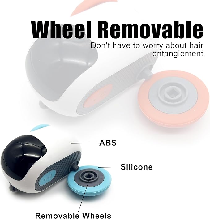 1pc Interactive Automatic Remote Control Cat Mice Car Toy and 1pc Smart Electric Moving Speedy Cat Ball Toy with Feather Tail, Suitable for Dogs, Keep Busy, Stimulating, Rechargeable (orange)-PurrikoPets