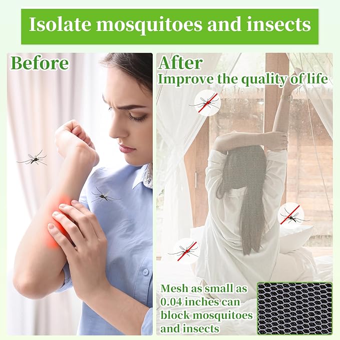 78x10Ft Mosquito Netting Garden Mesh Netting, Bug Insect Mosquito Fly Bird Net, Animals Barrier Protection Net, White 3x24m-PurrikoPets